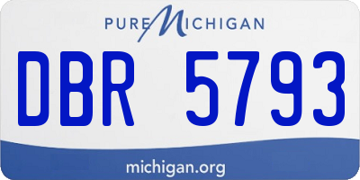 MI license plate DBR5793