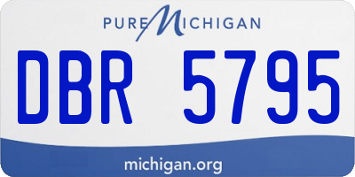 MI license plate DBR5795