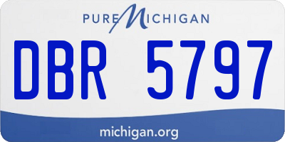 MI license plate DBR5797