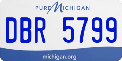 MI license plate DBR5799