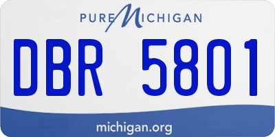 MI license plate DBR5801