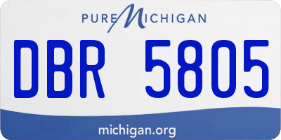 MI license plate DBR5805