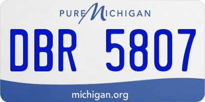 MI license plate DBR5807