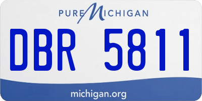 MI license plate DBR5811