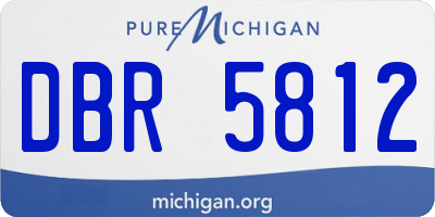 MI license plate DBR5812