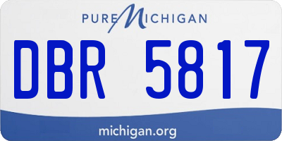 MI license plate DBR5817