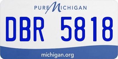 MI license plate DBR5818