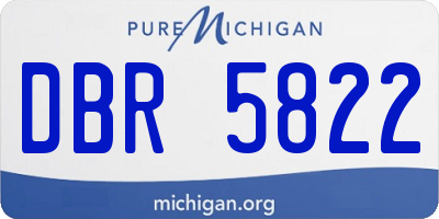 MI license plate DBR5822