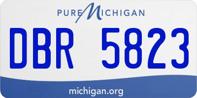 MI license plate DBR5823