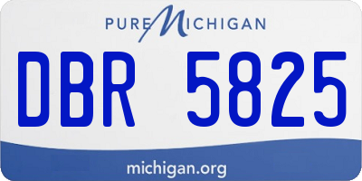 MI license plate DBR5825