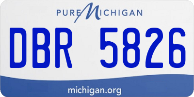 MI license plate DBR5826