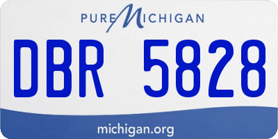 MI license plate DBR5828