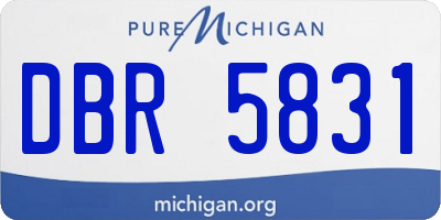 MI license plate DBR5831