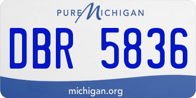 MI license plate DBR5836