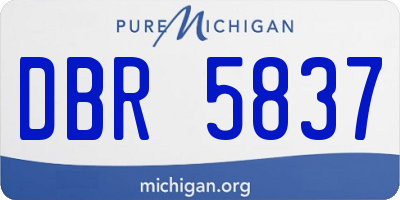 MI license plate DBR5837