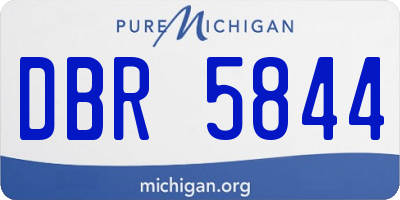 MI license plate DBR5844