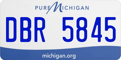MI license plate DBR5845