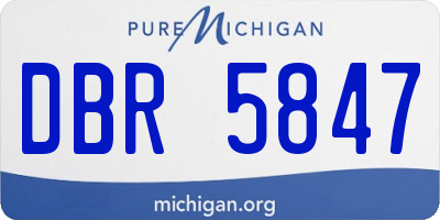 MI license plate DBR5847