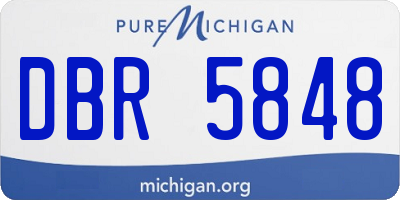 MI license plate DBR5848