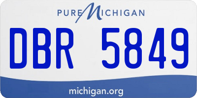 MI license plate DBR5849