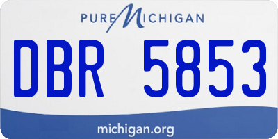 MI license plate DBR5853
