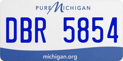 MI license plate DBR5854