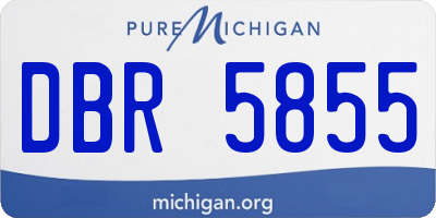 MI license plate DBR5855