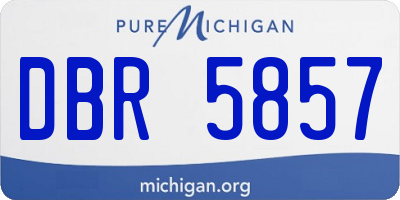 MI license plate DBR5857
