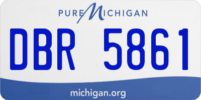 MI license plate DBR5861