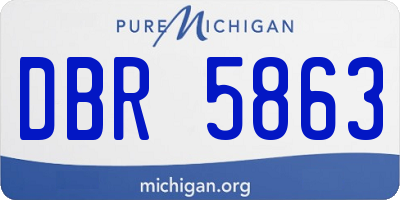 MI license plate DBR5863
