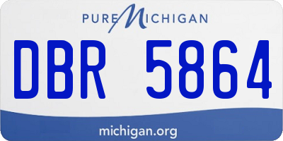 MI license plate DBR5864