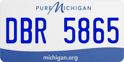 MI license plate DBR5865