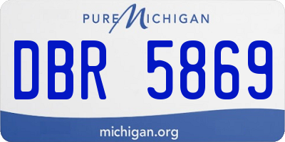 MI license plate DBR5869