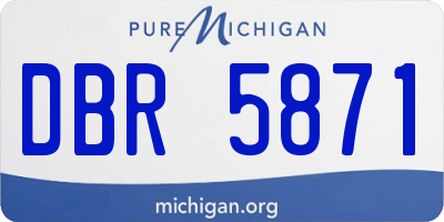 MI license plate DBR5871