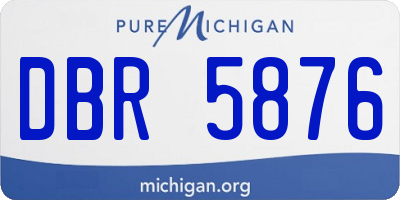 MI license plate DBR5876