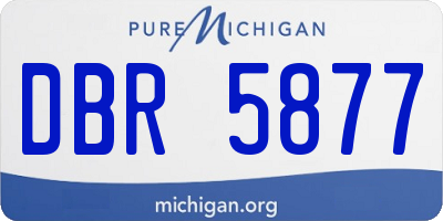 MI license plate DBR5877