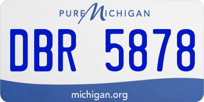 MI license plate DBR5878