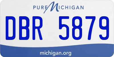 MI license plate DBR5879