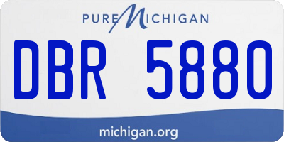 MI license plate DBR5880