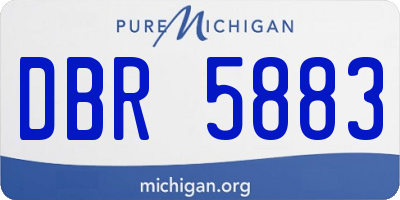 MI license plate DBR5883