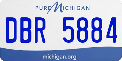 MI license plate DBR5884