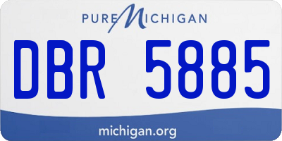 MI license plate DBR5885