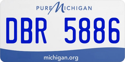 MI license plate DBR5886