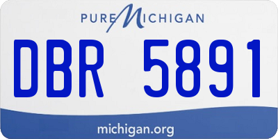 MI license plate DBR5891