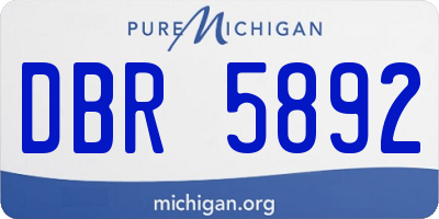 MI license plate DBR5892