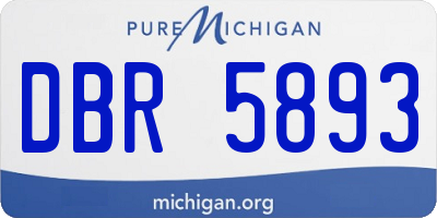 MI license plate DBR5893