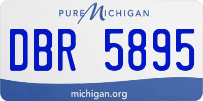 MI license plate DBR5895