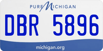 MI license plate DBR5896
