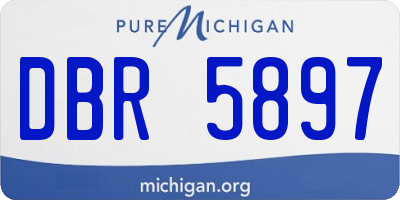 MI license plate DBR5897