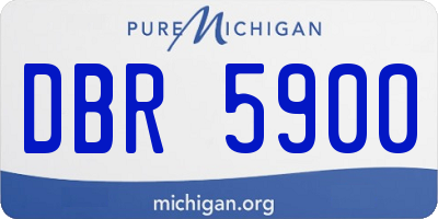 MI license plate DBR5900